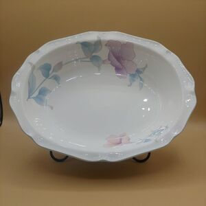 Noritake 7910 Coram 11" Oval Vegetable Bowl Gala Cuisine Pink Flowers